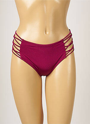 Bas de maillot de bain tissage satiné culotte rouge BANANA MOON femme