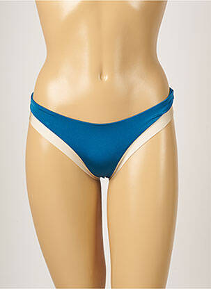 Bas de maillot de bain tissage satiné bikini bleu BANANA MOON femme