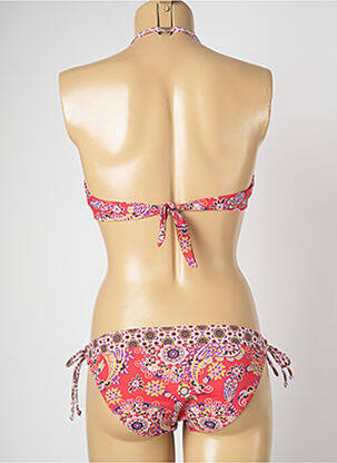 Maillot de bain 2 pièces stretch haut soutien-gorge moulé rouge BANANA MOON femme