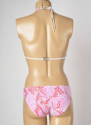 Maillot de bain 2 pièces stretch haut triangles rose BANANA MOON femme