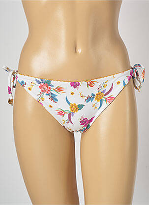 Bas de maillot de bain imprimé fleurs bikini beige BANANA MOON femme
