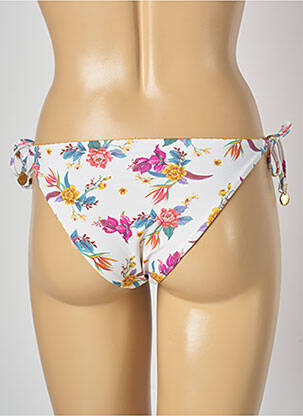 Bas de maillot de bain imprimé fleurs bikini beige BANANA MOON femme