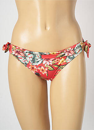 Bas de maillot de bain imprimé fleurs bikini rouge BANANA MOON femme