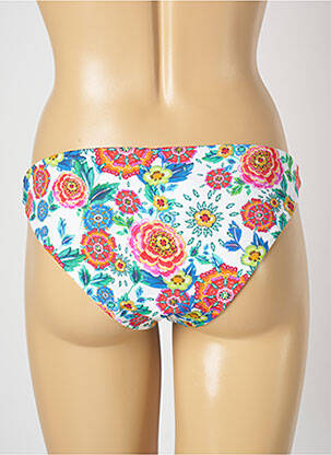 Bas de maillot de bain imprimé fleurs culotte bleu BANANA MOON femme