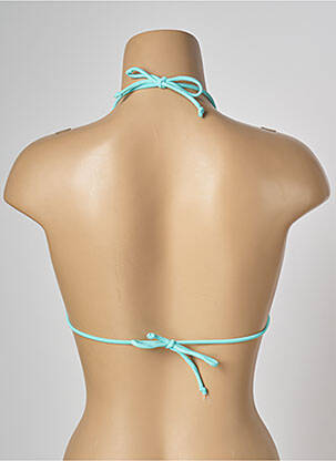 Haut de maillot de bain fermeture liens à nouer haut soutien-gorge moulé bleu BANANA MOON femme