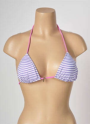 Haut de maillot de bain fermeture liens à nouer haut soutien-gorge moulé violet BANANA MOON femme