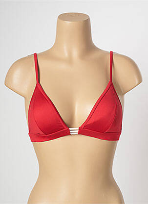 Haut de maillot de bain stretch haut soutien-gorge moulé rouge BANANA MOON femme
