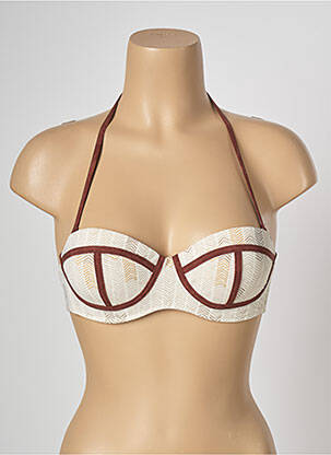 Haut de maillot de bain haut soutien-gorge moulé haut soutien-gorge moulé beige BANANA MOON femme