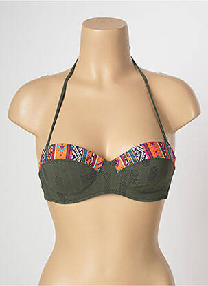 Haut de maillot de bain haut soutien-gorge moulé haut soutien-gorge moulé vert BANANA MOON femme