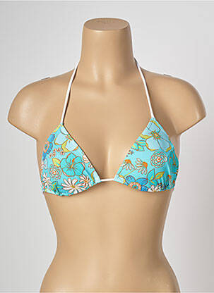 Haut de maillot de bain stretch haut triangles bleu BANANA MOON femme