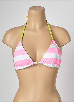 Haut de maillot de bain stretch haut triangles rose BANANA MOON femme