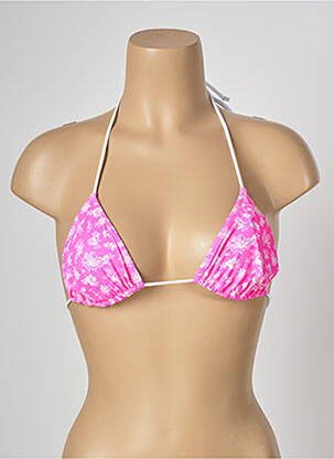 Haut de maillot de bain stretch haut triangles rose BANANA MOON femme