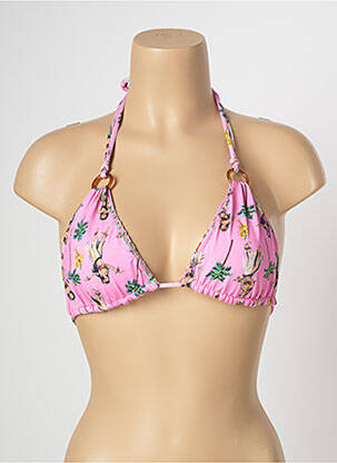 Haut de maillot de bain stretch haut triangles rose BANANA MOON femme