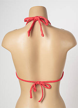 Haut de maillot de bain fermeture liens à nouer haut soutien-gorge moulé rouge BANANA MOON femme