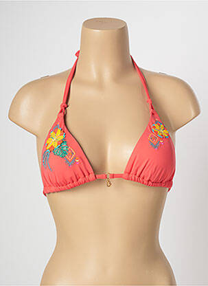 Haut de maillot de bain fermeture liens à nouer haut soutien-gorge moulé rose BANANA MOON femme