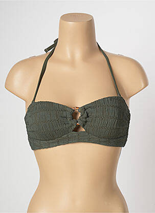 Haut de maillot de bain stretch haut soutien-gorge emboitant vert BANANA MOON femme