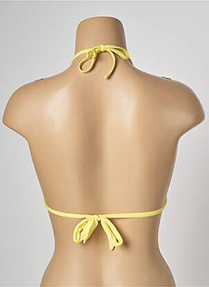 Haut de maillot de bain fermeture liens à nouer haut soutien-gorge moulé jaune BANANA MOON femme