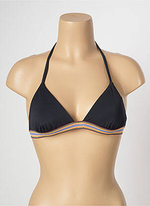 Haut de maillot de bain fermeture liens à nouer haut soutien-gorge moulé noir BANANA MOON femme