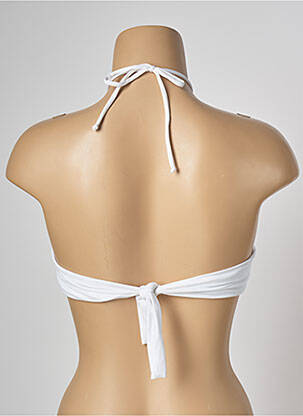 Haut de maillot de bain fermeture liens à nouer haut soutien-gorge moulé blanc BANANA MOON femme