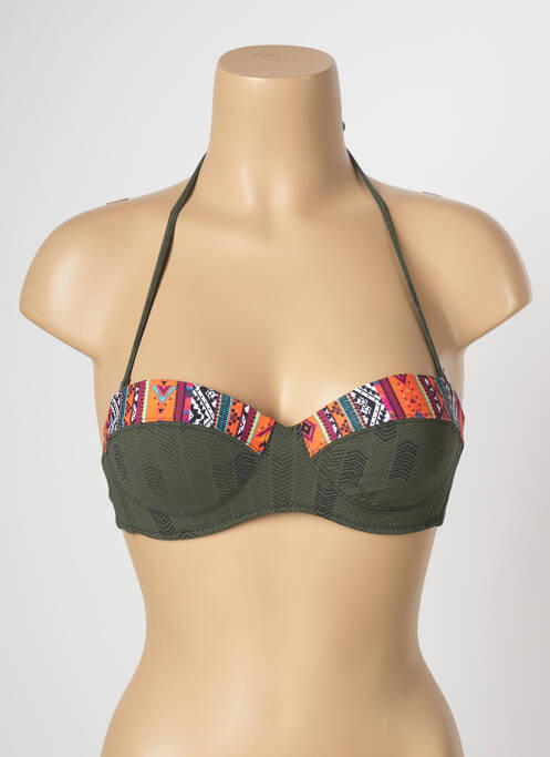 Haut de maillot de bain haut soutien-gorge moulé haut soutien-gorge moulé vert BANANA MOON femme