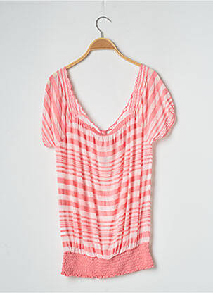 Top stretch manches courtes rose BANANA MOON femme