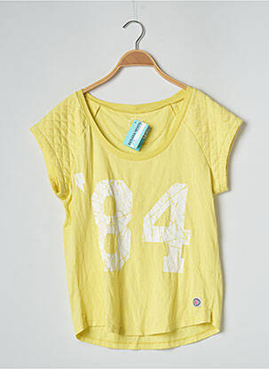 Top stretch manches courtes jaune BANANA MOON femme