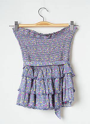 Top stretch sans manche bleu BANANA MOON femme