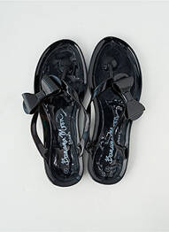 Tongs bout ouvert talon plat jusqu'à 3cm noir BANANA MOON femme