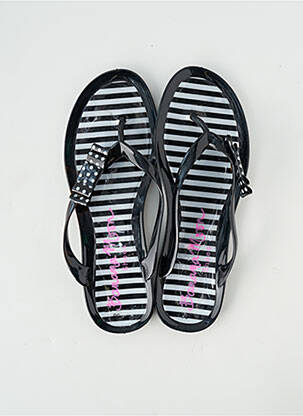 Tongs talon plat jusqu'à 3cm noir BANANA MOON femme