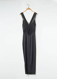 Robe longue coupe cintrée fines bretelles noir NASTY GAL femme