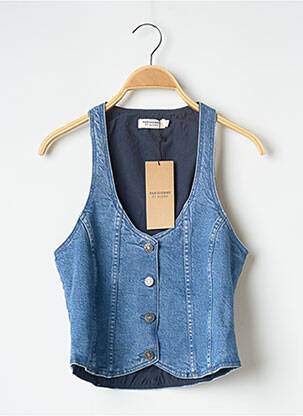 Gilet sans manche coupe cintrée bleu PARISIENNE ET ALORS femme