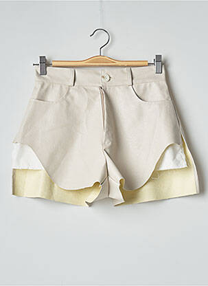 Short fermeture zippée sous rabat boutonné taille normale beige STORETS femme