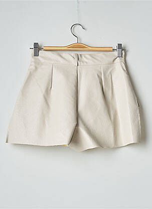 Short fermeture zippée sous rabat boutonné taille normale beige STORETS femme