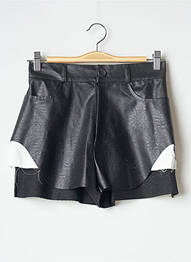 Short tissage simili-cuir taille normale noir STORETS femme