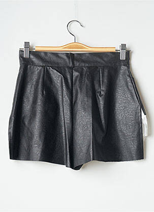 Short fermeture zippée sous rabat boutonné taille normale noir STORETS femme