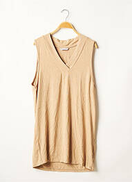 Tunique sans manche tissage jersey beige STRADIVARIUS femme