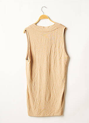 Tunique sans manche col rond beige STRADIVARIUS femme