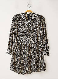 Robe courte fermeture zippée au dos manches longues noir ZARA femme
