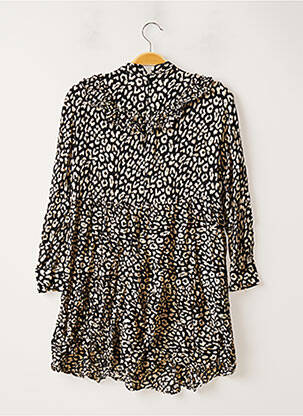Robe courte fermeture zippée au dos manches longues noir ZARA femme