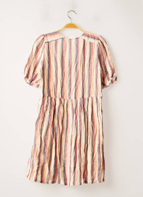 Robe courte coupe évasée manches courtes beige MAISON 123 femme