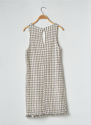 Robe mi-longue sans manche sans manche beige MANGO femme