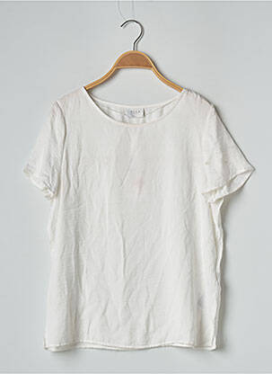 Top coupe fluide manches courtes blanc VILA femme