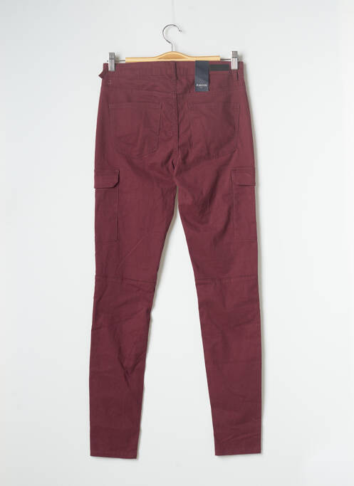 Pantalon slim rouge PIECES pour femme