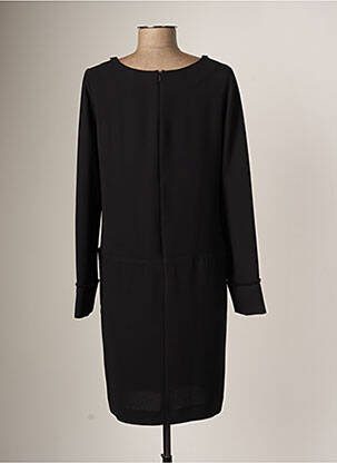 Robe courte fermeture zippée au dos manches longues noir ZYGA femme