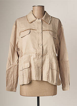 Veste casual poches beige EVA KAYAN femme