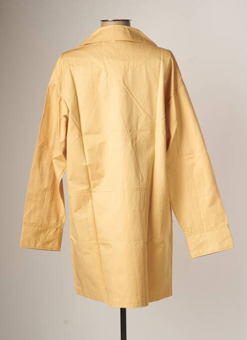 Trench tissage popeline sans capuche jaune YAYA femme