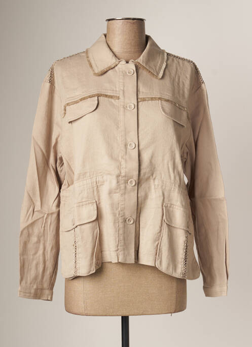 Veste casual poches beige EVA KAYAN femme