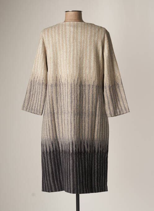 Robe mi-longue gris BLANC BOHEME pour femme