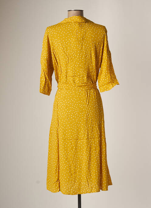 Robe mi-longue jaune DES PETITS HAUTS pour femme