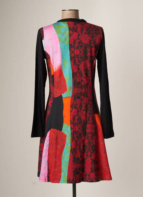 Robe mi-longue rouge AVENTURES DES TOILES pour femme